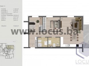 NOVOGRADNJA BREKA! Trosobni stanovi dvostrane orjentacije površine 72,40 - 117,70m2 u kvalitetnoj manjoj stambenoj zgradi u izgradnji na atraktivnoj lokaciji u ul. Himze Polovine, Centar